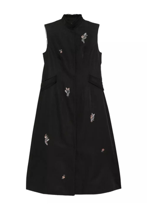 SHIATZY CHEN Scape-of-Curve embroidered coat - Black