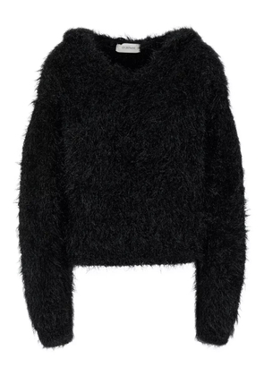 Sportmax long-sleeve V-neck sweater - Black