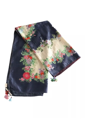 Pero floral beaded scarf - Blue