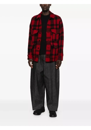 Junya Watanabe MAN check-print shirt jacket - Red
