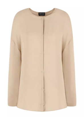 Giorgio Armani button-front long-sleeve shirt - Neutrals