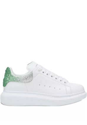 Alexander McQueen Oversized embellished lace-up sneakers - White