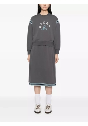 SPORT b. by agnès b. cropped sweatshirt - Grey