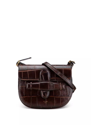 Celine Pre-Owned 2013 Mini Embossed Calfskin Symmetrical crossbody bag - Brown