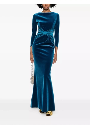 CHIARA BONI La Petite Robe velvet maxi dress - Blue