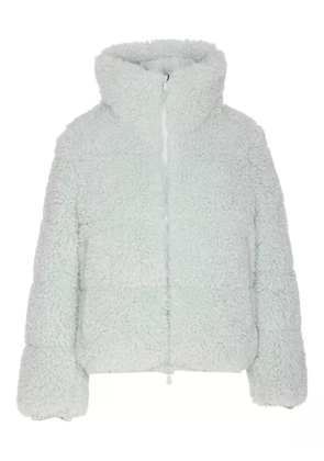 Save The Duck faux-fur logo-patch jacket - Blue