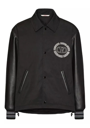 Valentino Garavani logo-patch varsity jacket - Black
