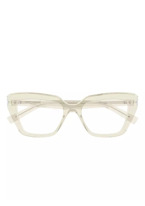 Saint Laurent Eyewear geometric lasses - Neutrals