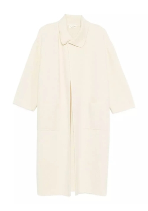 Ma'ry'ya classic-collar cardi-coat - Neutrals