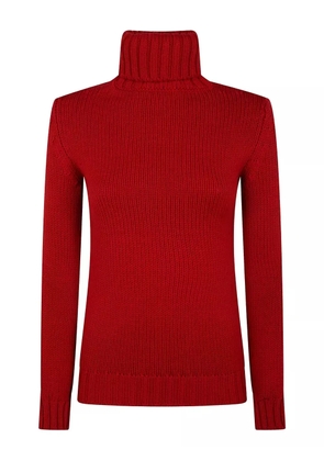base roll-neck knitwear - Red