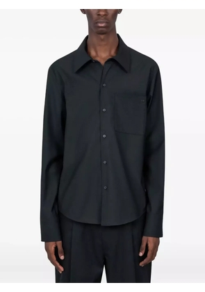 Courrèges chest-pocket long-sleeve shirt - Black