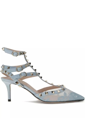 Valentino Garavani 80mm Rockstud heeled pumps - Blue