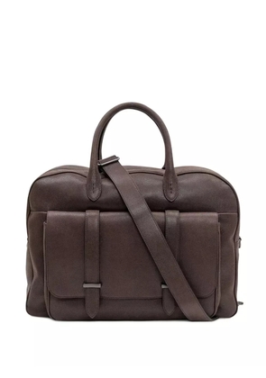 Orciani flap jones tote bag - Brown