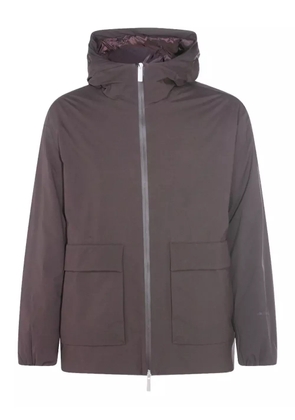 Laminar hooded padded coat - Brown