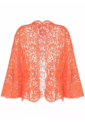 Valentino Garavani corded-lace jacket - Orange