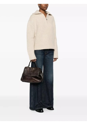 Reptile's House leather shoulder bag - Brown