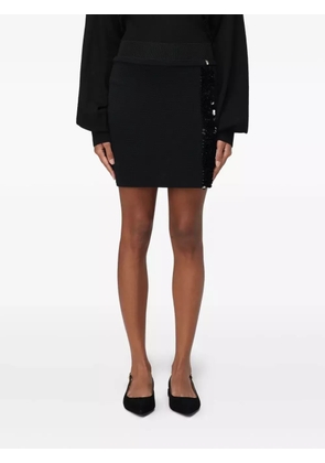 LIU JO sequin-trim mini skirt - Black