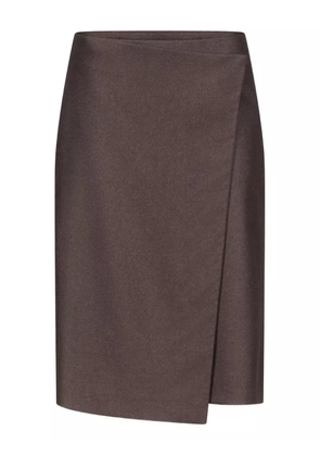 Loulou Jil wrap midi skirt - Brown