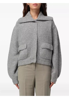 LIU JO ribbed-knit cardigan - Grey