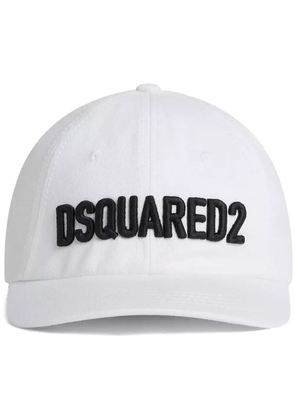 DSQUARED2 logo-embroidered cotton baseball cap - White
