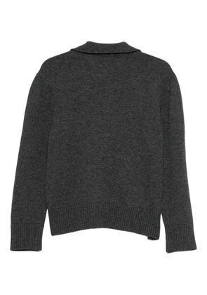 Giada Benincasa embroidered knitted polo shirt - Grey