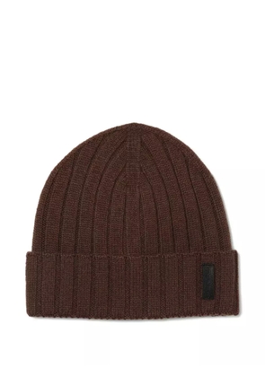 Emporio Armani ribbed beanie - Brown