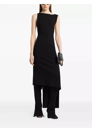 Courrèges asymmetric sleeveless dress - Black