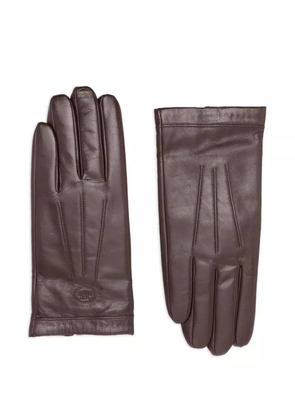 The Bridge wool-lined leather gloves - Brown