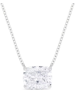 Tilla 14K white gold diamond solitaire necklace - Silver