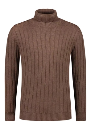 Luigi Borrelli ribbed roll-neck sweater - Brown