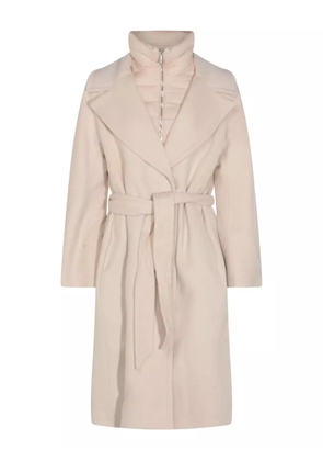Moorer belted zip coat - Neutrals