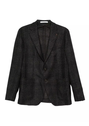 Tagliatore checked wool-blend blazer - Brown