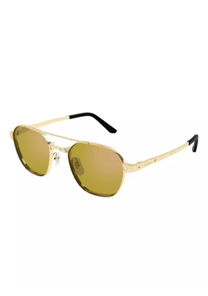 Cartier Eyewear pilot-frame browline sunglasses - Gold
