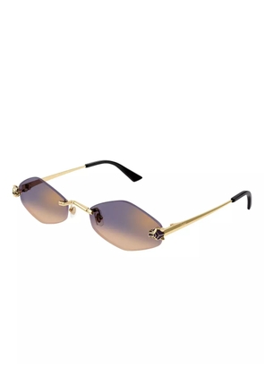 Cartier Eyewear Panthère geometric-frame sunglasses - Gold