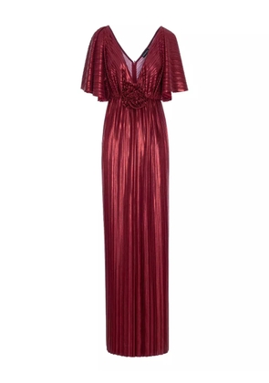 ROSERRY Florence pleated floral maxi dress - Red