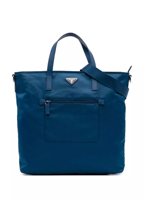 Prada Pre-Owned 2013-2025 Tessuto Zip Top Convertible Tote satchel - Blue