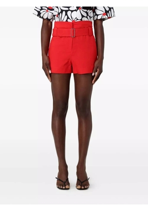 MSGM belted tailored shorts - Orange
