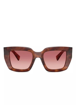 Miu Miu Eyewear geometric-frame sunglasses - Brown