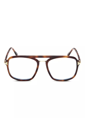 TOM FORD Eyewear pilot-frame glasses - Brown