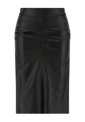 Stouls ruched leather skirt - Black