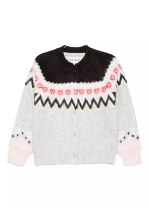 Stine Goya fair-isle pattern cardigan - Grey