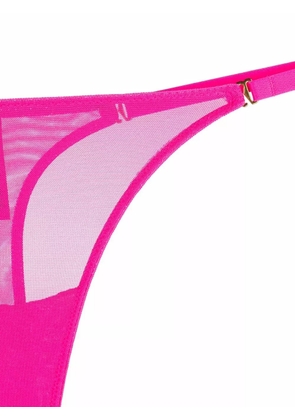 Maison Close Corps à Corps Neon semi-sheer thong - Pink