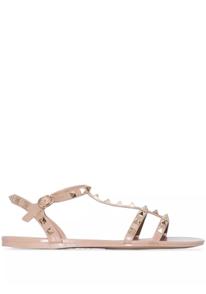 Valentino Garavani rockstud adjustable-strap sandals - Neutrals