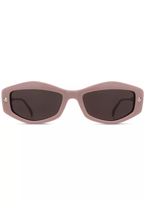 Alexander McQueen Eyewear geometric-frame sunglasses - Pink