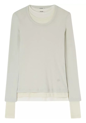 Jil Sander layered cotton T-shirt - Grey