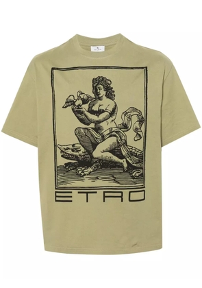 ETRO graphic-print cotton T-shirt - Green