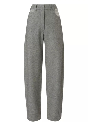 Genny mélange-effect trousers - Grey