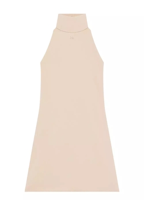 Courrèges halterneck sleeveless mini dress - Neutrals