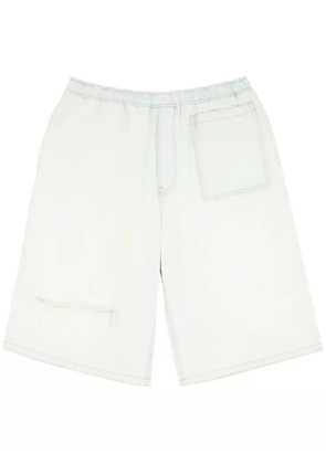 MM6 Maison Margiela elasticated-waist denim shorts - White
