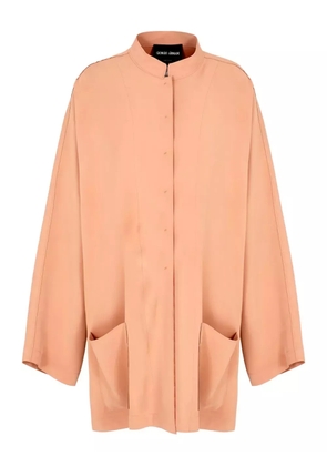 Giorgio Armani pocket-front coat - Orange